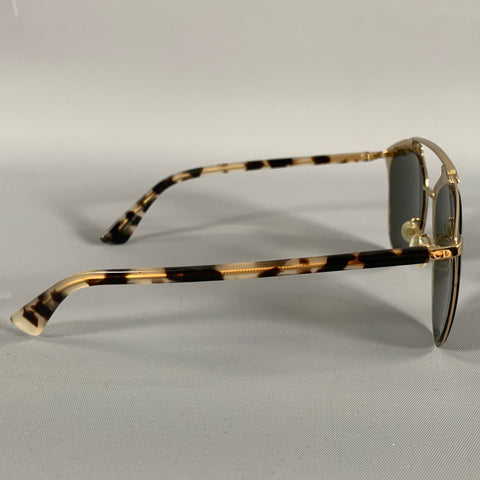 DIOR Brown Gold Tortoise Sunglasses