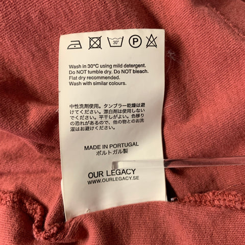 OUR LEGACY Size M Red Brick Cotton Long Sleeve T-shirt