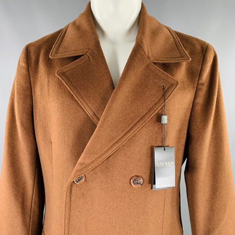 RALPH LAUREN Manteau croisé en laine mélangée marron Taille 40