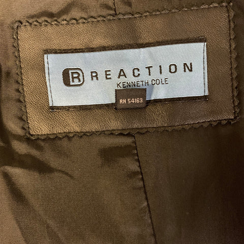 REACTION by KENNETH COLE Size M Black Leather Jacket