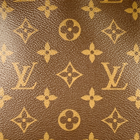 LOUIS VUITTON Pallas Brown Beige Red Monogram Coated Canvas Shoulder Handbag