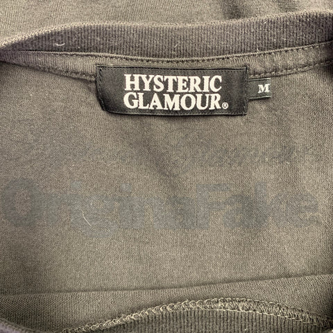 HYSTERIC GLAMOUR Size M Black Blue Print Cotton T-shirt