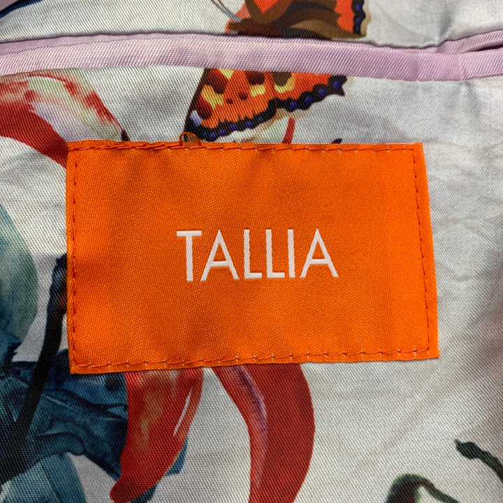 TALLIA Size 38 White Raspberry Window Pane Wool Blend Sport Coat