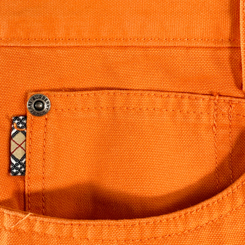 BURBERRY LONDON Size 32 Orange Cotton 5 Pockets Casual Pants