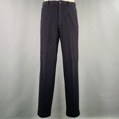 ADAM KIMMEL Size XL Navy Twill Wool Notch Lapel Suit
