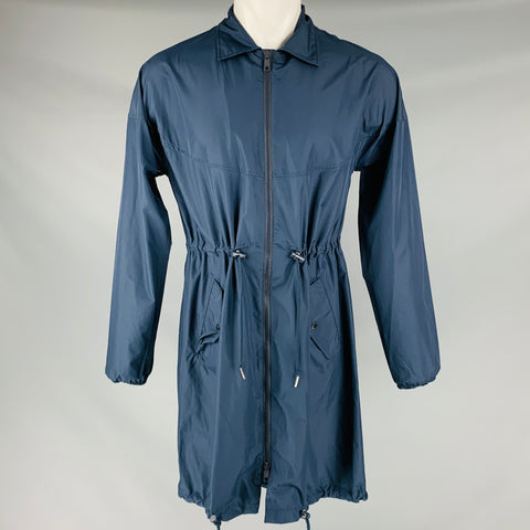 KIM JONES GU Size S Navy Polyester Drawstring Coat
