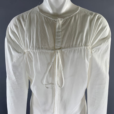 ASKYY TOKYO Size M White Silk Blend Long Sleeve Shirt
