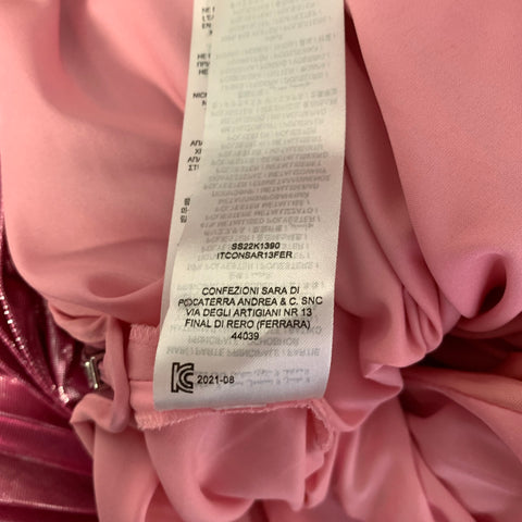 CHRISTOPHER KANE Size XS Pink Polyester Metallic A-Line Skirt
