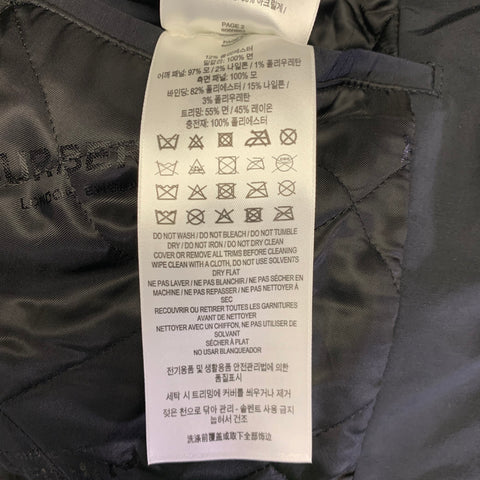 BURBERRY Fall-Winter 2022  Size 40 Black Textured Polyamide Off-Shoulder Coat