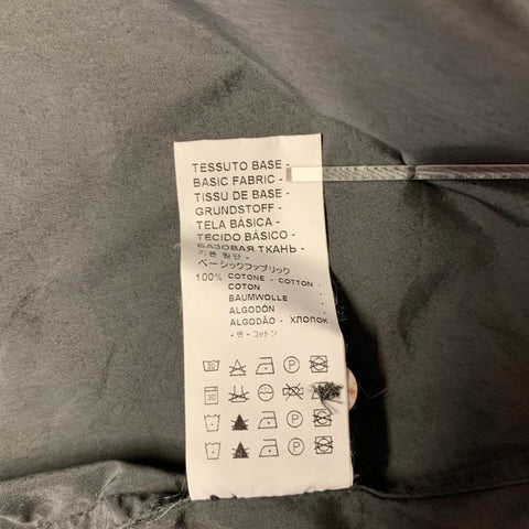BARENA Size XL Grey Cotton Long Sleeve Shirt