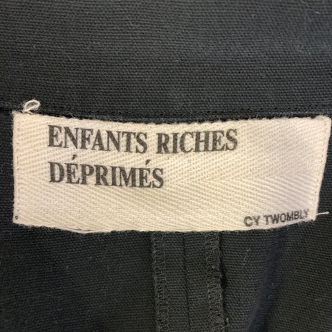 ENFANTS RICHES DEPRIMES ERD FW2016 M Black Patch Cotton Notch Lapel Coat