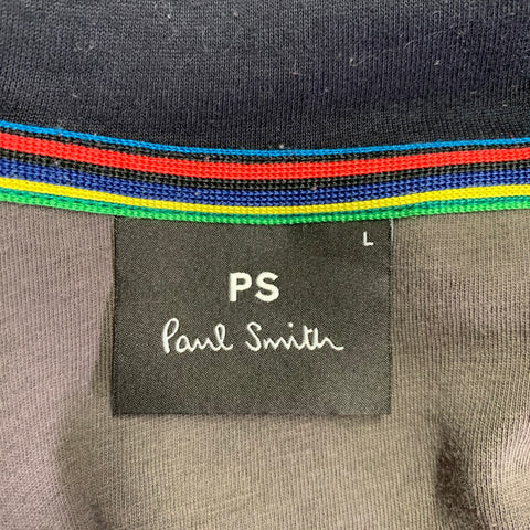 PS by PAUL SMITH Size L Black Multi Color Cotton Blend Zip Up Sweatshirt