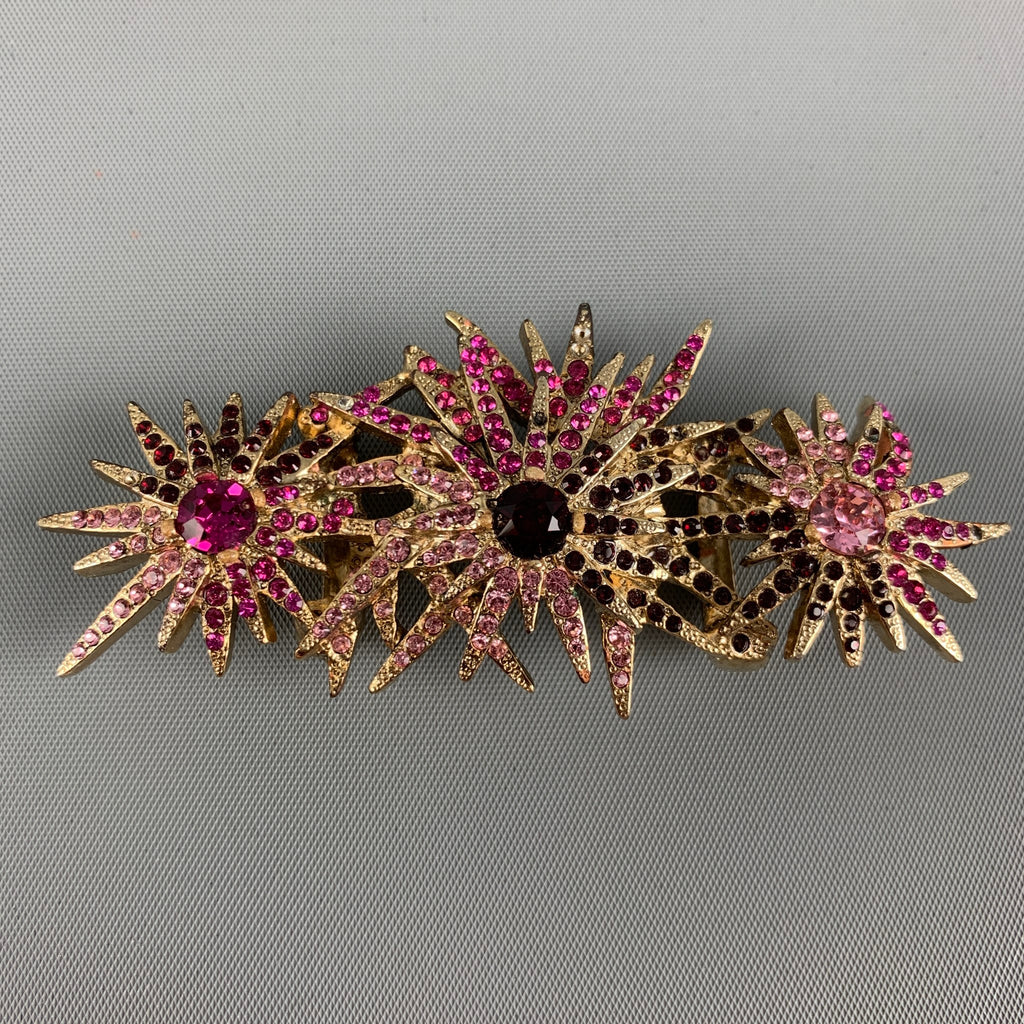 OSCAR DE LA RENTA Pink Rhinestones Metal Belt Buckle – Sui  display picture 2