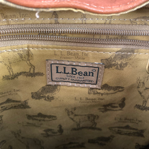 L.L.BEAN Size One Size Brown Distressed Leather Backpack