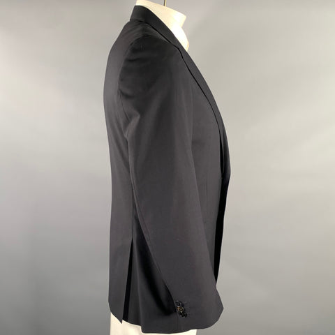 GUCCI Size 42 Navy Solid Wool Notch Lapel Sport Coat