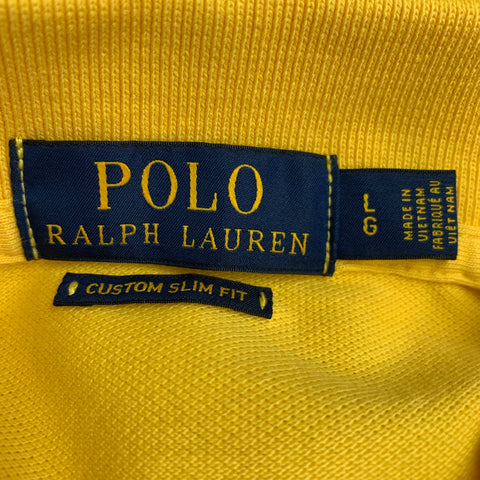 POLO by RALPH LAUREN Size L Yellow Cotton Short Sleeve Polo