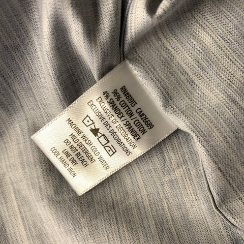 ROBERT GRAHAM Size XXL Blue Stripe Cotton Button Up Long Sleeve Shirt