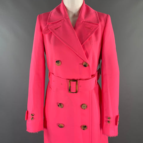 GOLDEN GOOSE Size S Pink Polyester Trench Coat