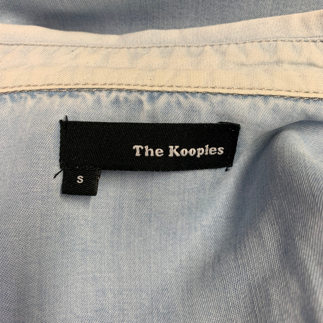 THE KOOPLES Size S Blue Light Blue Tencel Long Sleeve Shirt