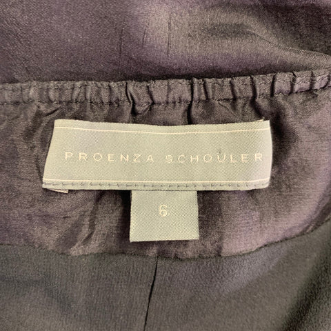 PROENZA SCHOULER Robe bustier noire en soie à nœud, taille 38