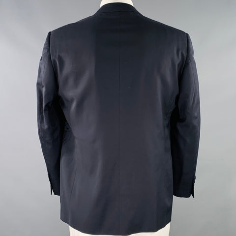 Veste de sport Ermenegildo Zegna en laine bleu marine à revers cranté, taille 44