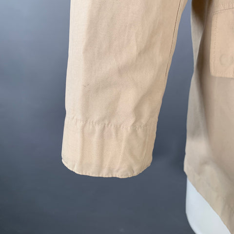 ERMENEGILDO ZEGNA Size M Cream Cotton Blend Field Jacket