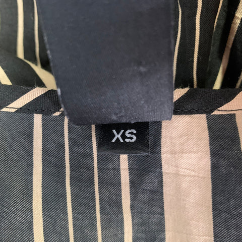 MARIA CORNEJO Size XS Black Beige Viscose Blend Stripe Tunic Long Dress