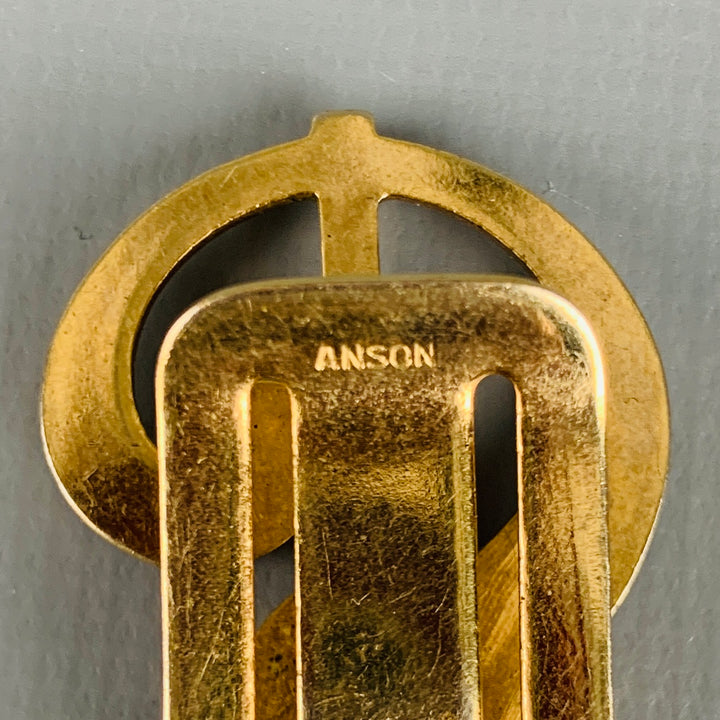 ANSON Clip para billetes con signo de dólar de metal en tono dorado