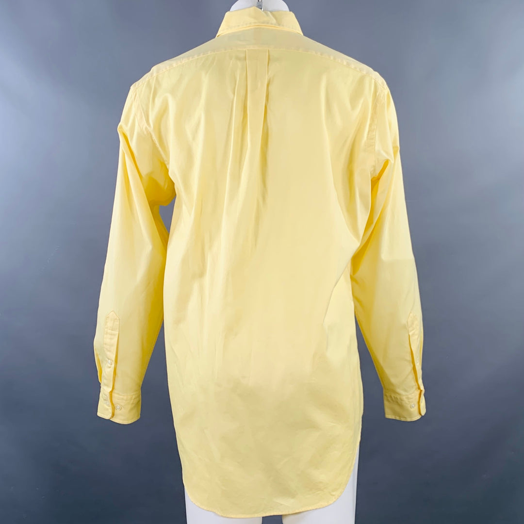 RALPH LAUREN Size M Yellow Cotton Button Down Collar Long Sleeve Shirt