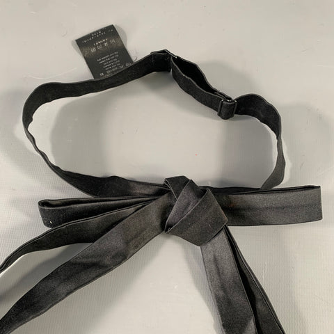 ANNE FONTAINE Black H07762 Silk Satin Bow Tie