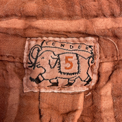 Veste TENDER CO. Taille L Carreaux Brique Coton Poches Plaquées