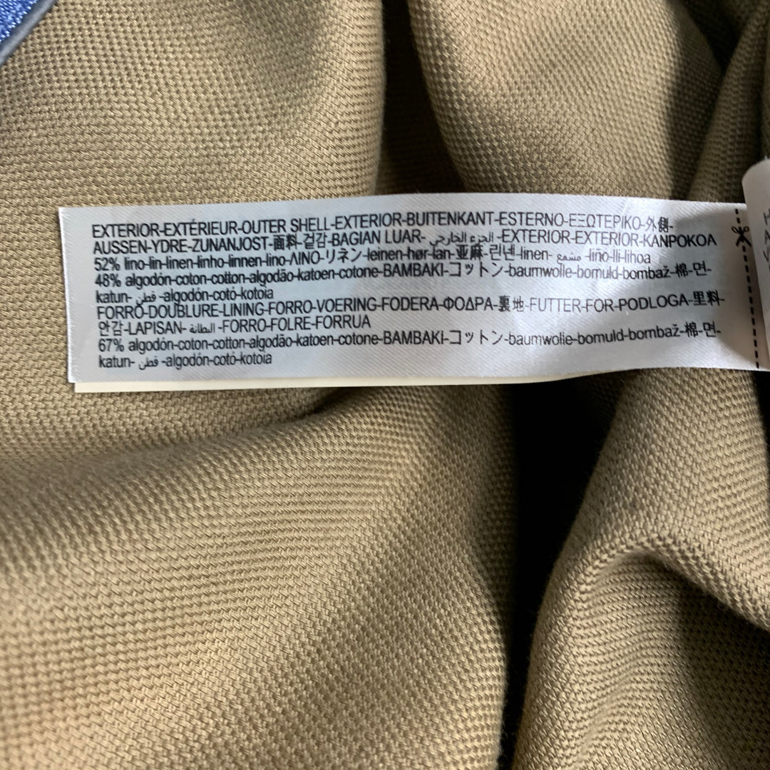 MASSIMO DUTTI Size M Tan Linen Blend Worker Jacket