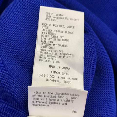 CFCL Size XL Blue Knit Polyester Blend Short Sleeve T-shirt