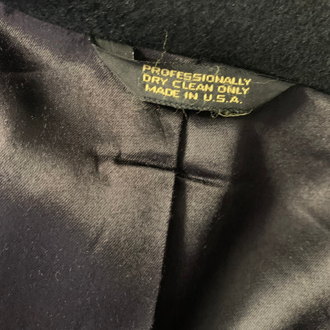 RALPH LAUREN Size L Black Cashmere Trench Coat