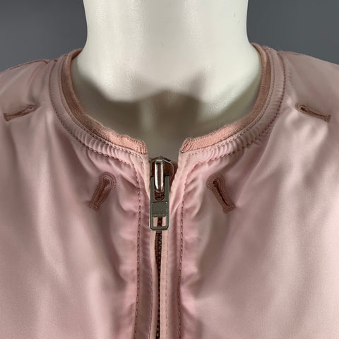 KENZO Size M Light Pink Polyamide Bomber Jacket