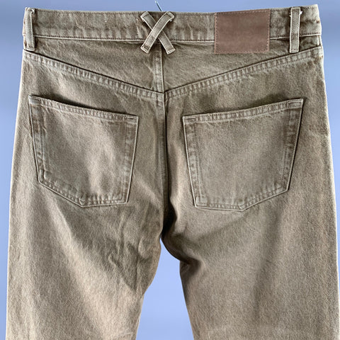 ALEX MILL Size 30 Khaki Brown Wash Cotton Button Fly Jeans