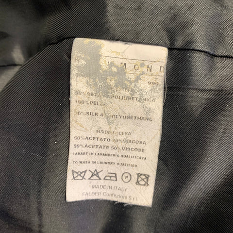 JOHN RICHMOND Size XL Black Embroidery Poliammide Zip Up Jacket