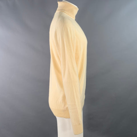 PRINGLE Taille M Pull à col roulé en cachemire tricoté crème