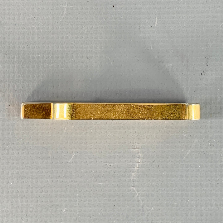 CHRISTIAN DIOR Vintage One Size Gold Silver Two Tone Metal Tie Clip