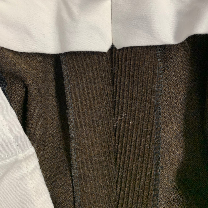 SAMUELSOHN Size 36 Brown Corduroy Merino Wool Pleated Zip Fly Casual Pants
