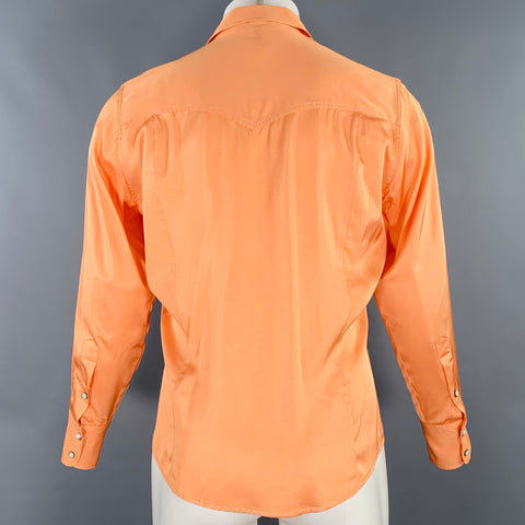 DRIES VAN NOTEN Size 36 Orange Western Long Sleeve Shirt