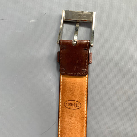SUTOR MANTELLASSI Size 38 Brown Distressed Leather Belt