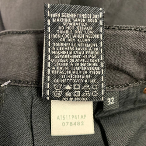 7 FOR ALL MANKIND Size 32 Black Modal Blend Slim Straight Jeans