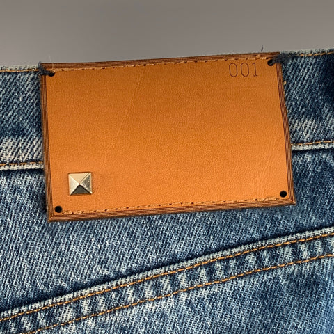 VALENTINO Size 30 Indigo Wash Denim Straight Button Fly Jeans