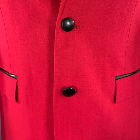 ROBERTO CAVALLI Size 38 Red Raspberry Wool Blend Sport Coat
