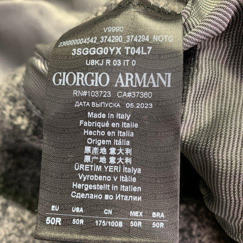 GIORGIO ARMANI Size 40 Grey Charcoal Tweed Cashmere Silk Jacket