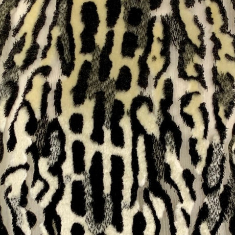 GIAMBATTISTA VALLI Size XS White Black Silk Animal Print T-Shirt