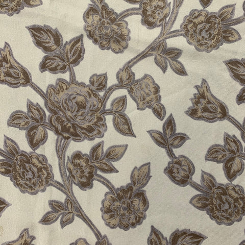 GIORGIO ARMANI Grey Blue Floral Silk Scarf Shawl