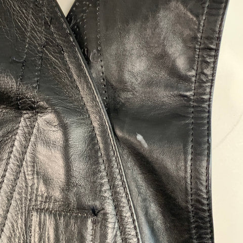 RUBIO LEATHER Vintage Size S Black Leather Overalls