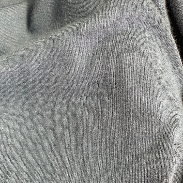 THE ROW Size L Blue Cashmere Blend Knit Oversized V-Neck Sweater
